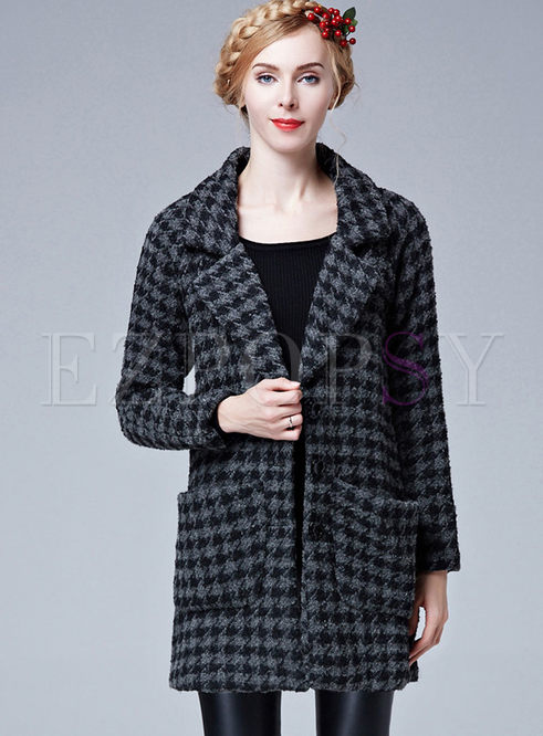 Classic Plaid Winter Wool Coat