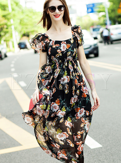 Dresses | Maxi Dresses | Floral Print Silk Maxi Dress