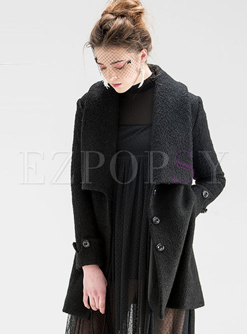 Outwear | Jackets/Coats | Fashionable Pure Color Lapel Coat