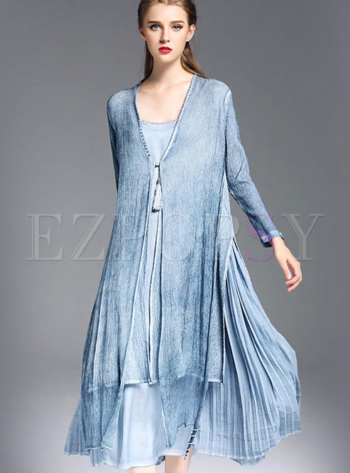 Dresses | Maxi Dresses | Linen asymmetric causal stylish maxi dress