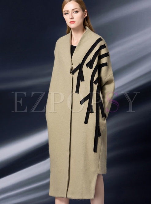 Outwear | Jackets/Coats | High-end Embroidered Asymmetrical Coat