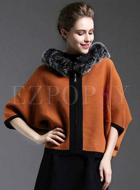 Casual Hooded Solid Color Short Wool Coat