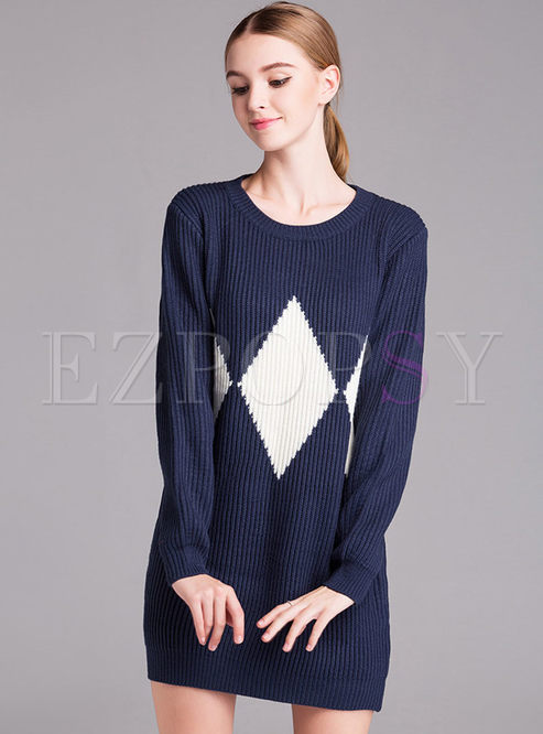 Stylish Hit Color Thick Sweater