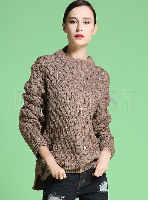 Geometric Wave Thick Stylish Pullover Sweater