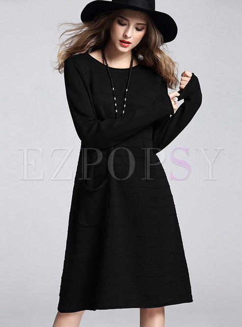 Casual Loose O-neck Long Sweater