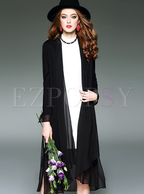 Thick Loose Solid Color Cardigan Coat