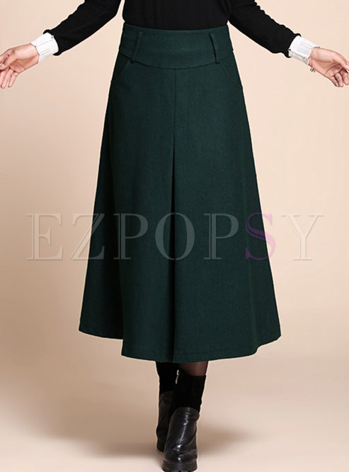 Oversize Thick High Waist Zipper Expansion Skirt
