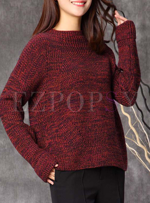 Casual Loose O-neck Pullover Sweater