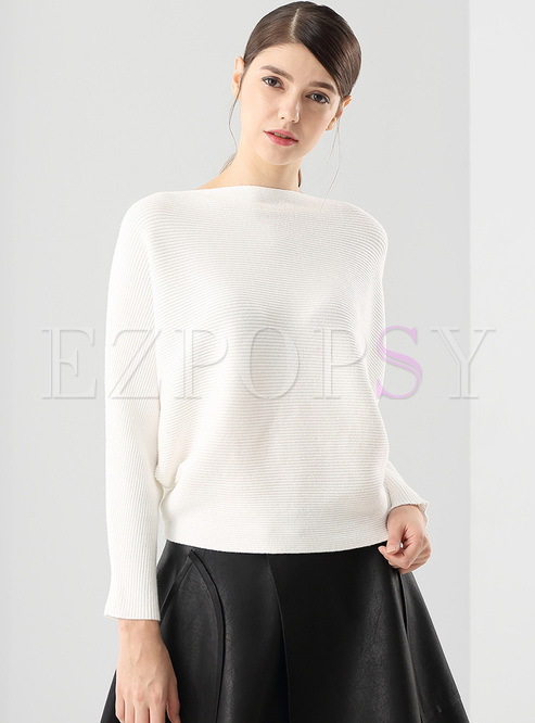 Casual Loose Wool Pure Color Sweater