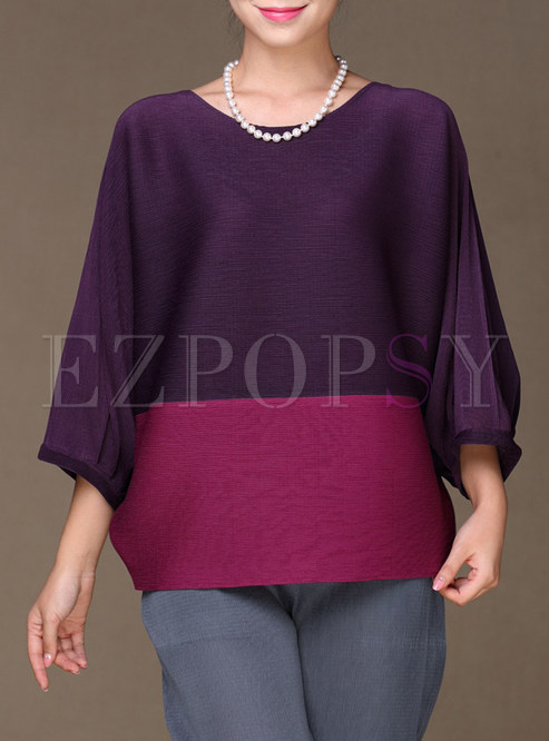 Casual Patch Loose O-Neck T-Shirt