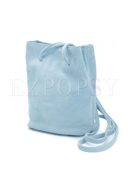 Sweet Blue Zipper Pocket Crossbody Bag