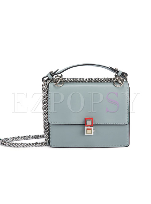 Rivets Chain Clasp Lock Crossbody & Top Handle Bag