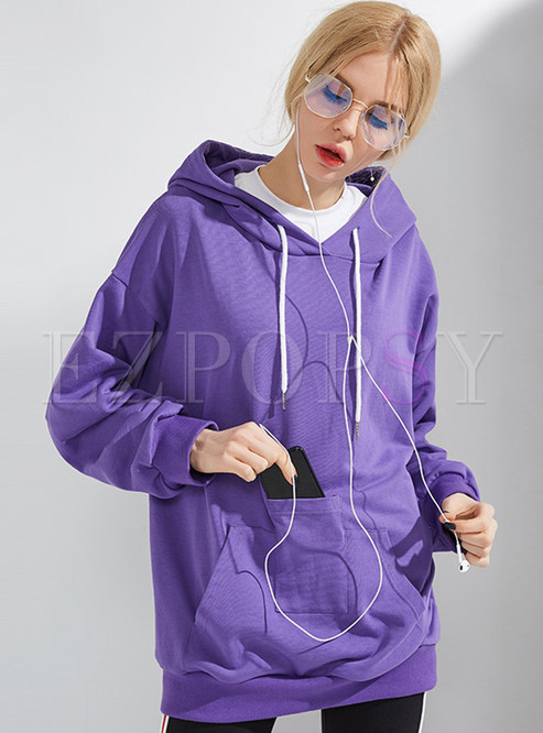Purple Hoodie Long Sleeve Hoodie
