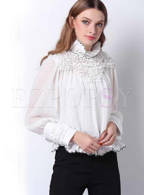 Tops | Blouses | White Stylish See Through Blouse