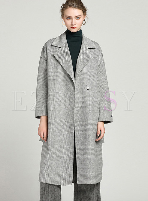 Outwear | Jackets/Coats | Brief Loose Knee-length Double-sided Cashmere ...