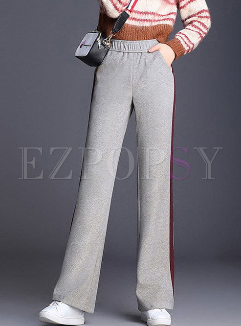 Fashion Striped Easy-matching Long Flare Pants