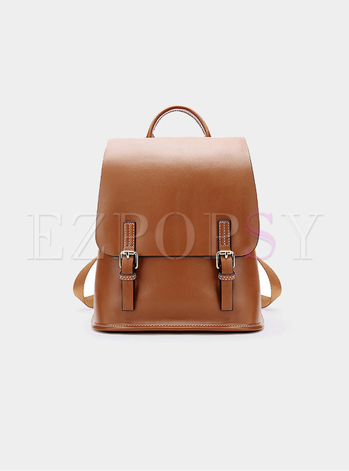 Vintage Casual Zippered Travel Backpack