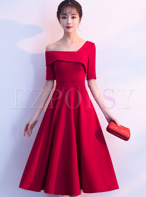 Dresses | Prom Dresses | Fashion Asymmetric Neck Slim Prom Dress For ...