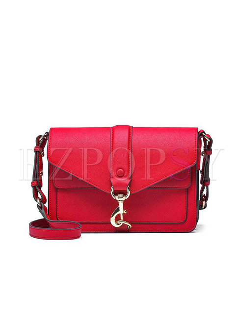 Trendy Red Envelope-shape Crossbody Bag