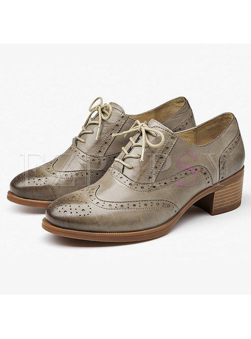 Daily Spring/fall Chunky Heel Casual Oxford