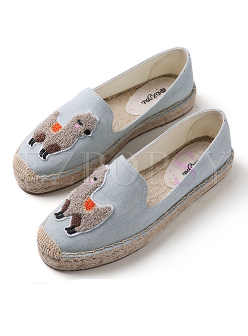 Casual Canvas Cartoon Pattern Daily Loafers