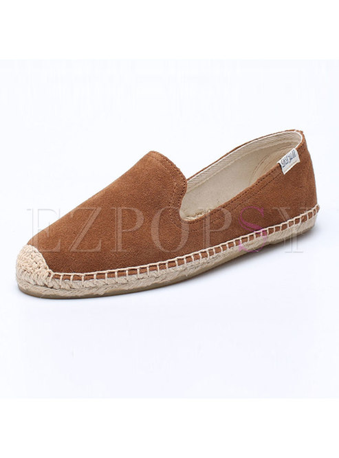 Casual Brief Round Toe Flat Heel Loafers