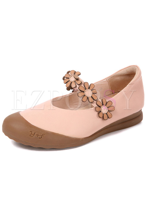 Stylish Flower Women Daily Flat Shoes