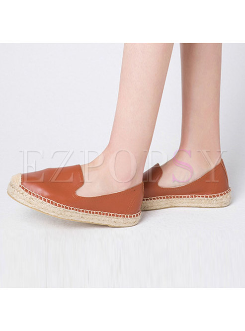 Stylish Genuine Leather Flat Casual Loafers