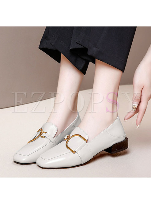 Casual Daily Square Toe Comfortable Flat Shoes