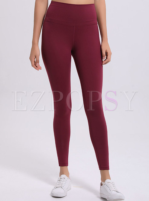Activewear | Bottoms | Pure Color High Waist Slim Yoga Pants