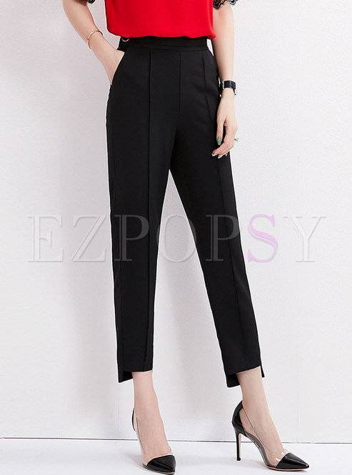 Solid Color All-matched Slim Pencil Pants