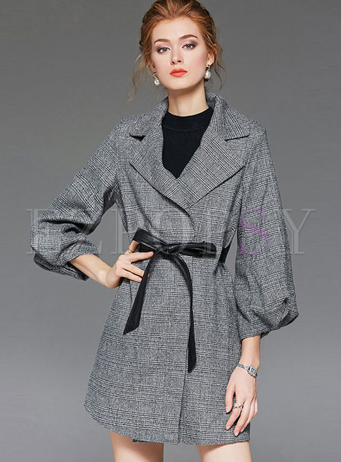 Outwear | Trench Coats | Houndstooth A Line Trench Coat