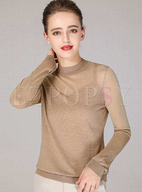 Patchwork Perspective Thin Pullover Sweater