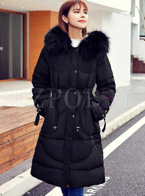 Outwear | Down Coats | Hooded Puffer Coat With Drawcord