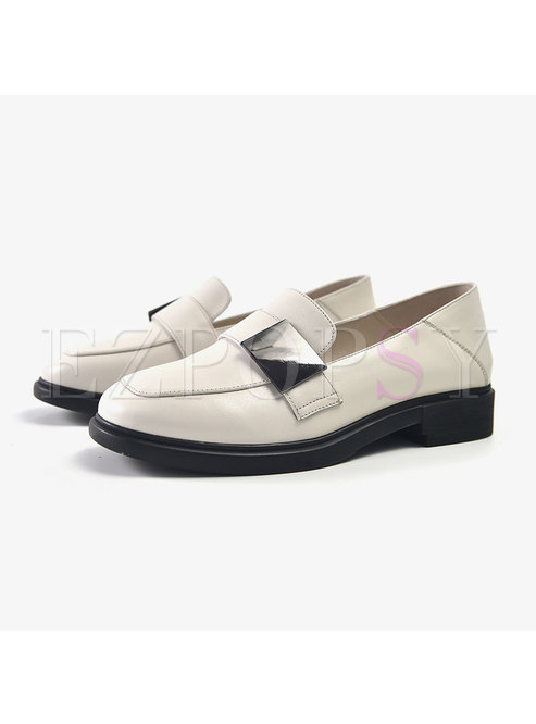 Rounded Toe All-matched Brief Loafers