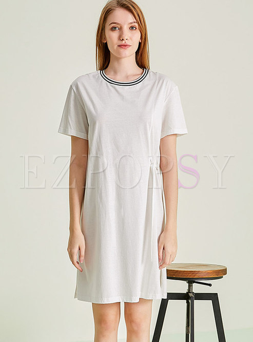 Solid Color Split Nightgowns 