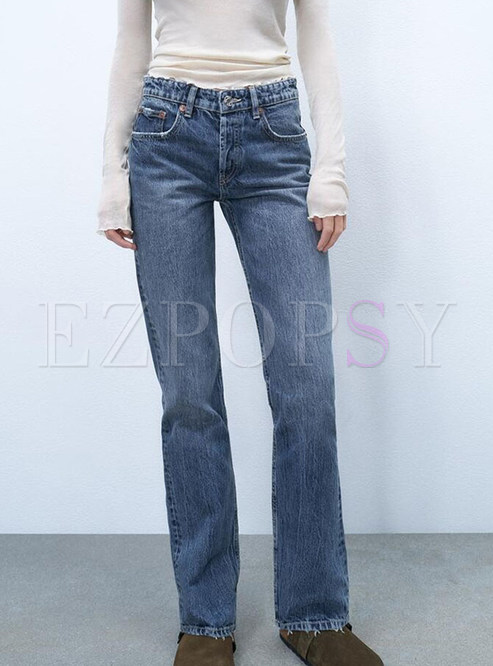 Relaxed Straight Stretch Straight Jeans