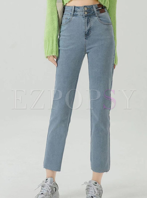 Women High Rise Skinny Tapered Jeans
