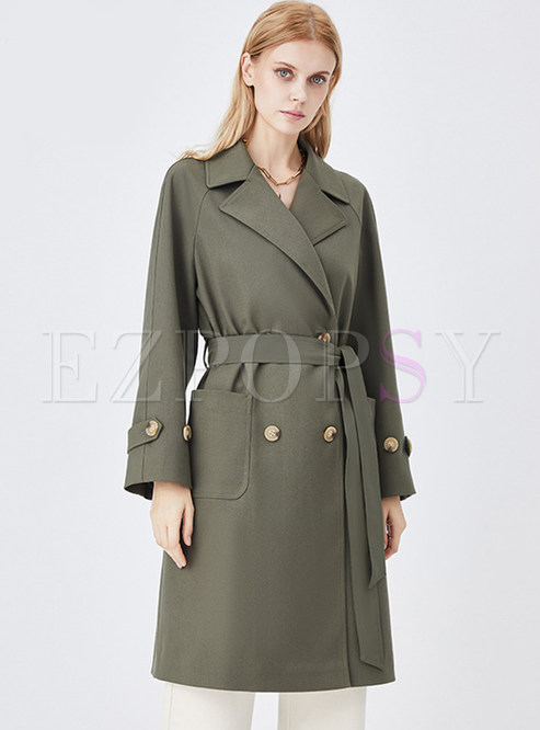 Large Lapels Double-Breasted Womens Trench Coats