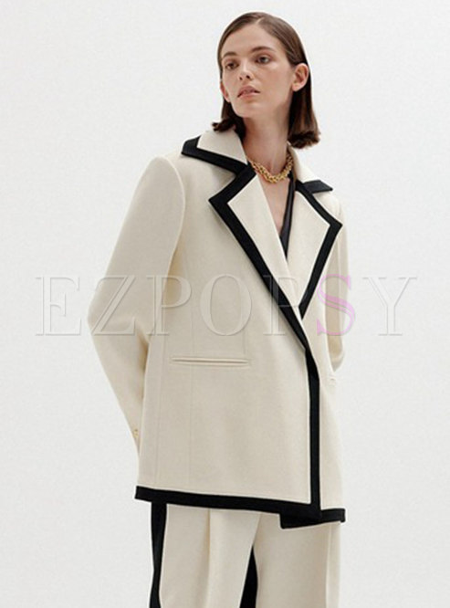 Women Suit Collar Blazer Coat