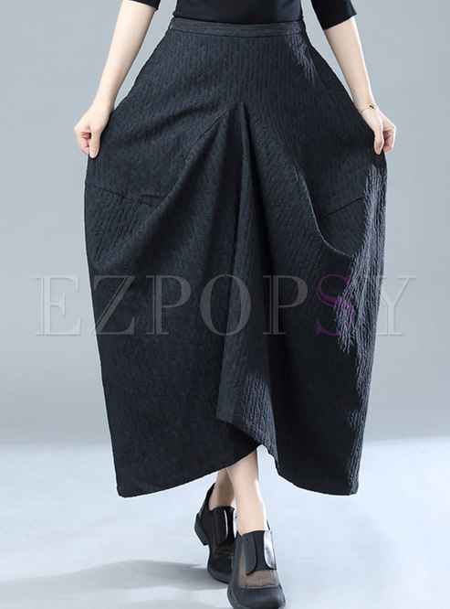 Women Autumn Linen Long Skirts
