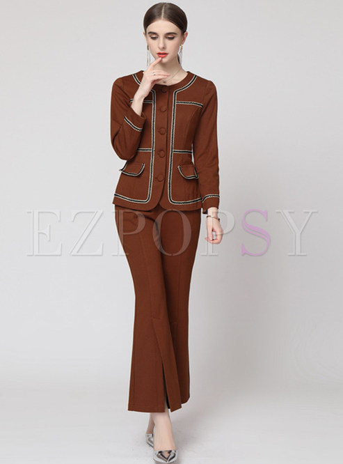 Women's Autumn and Winter Two Pieces Office Suit