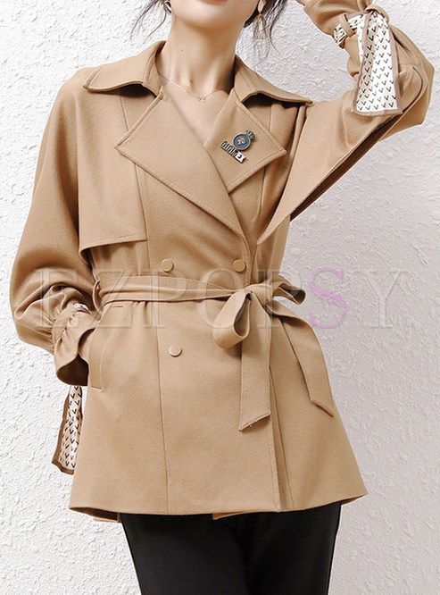 Classic Large Lapels Double-Breasted Womens Coats