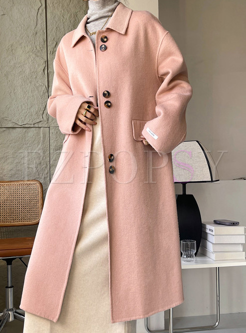 Women Winter Long Wool Coat