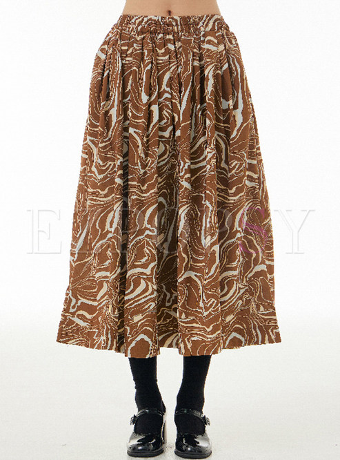 Women's Ethnic All Over Print Maxi Skirts