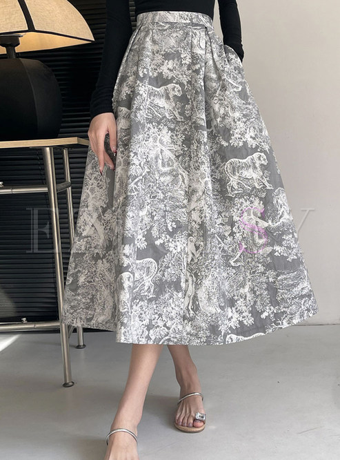 Elegant Bloom Long Skirts For Women