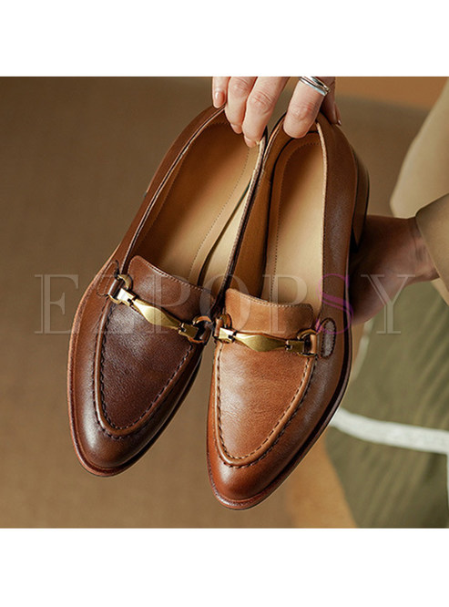 Fashion PU Loafer Shoes For Women