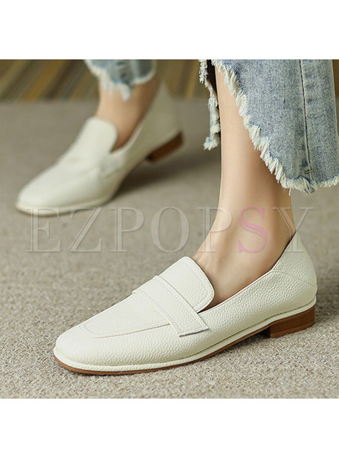 Round Toe Loafer Flat