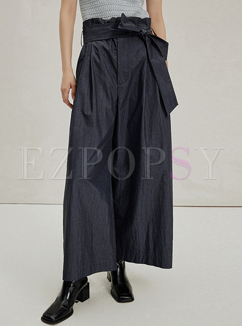 New Tie Strap Palazzo Pants For Women