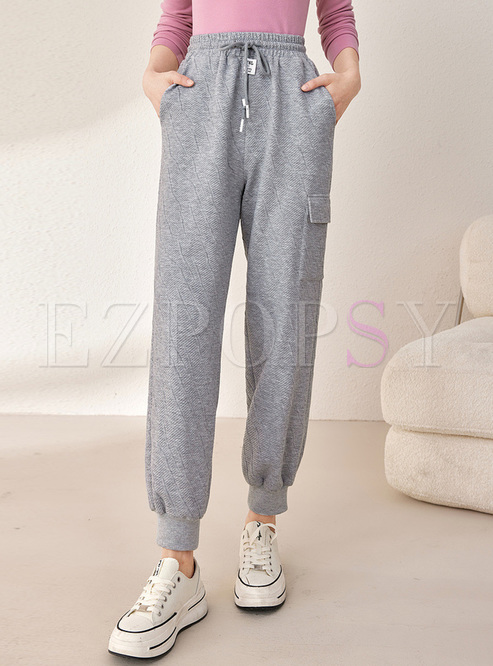 Cotton-padded Jacquard Women's SweatPants